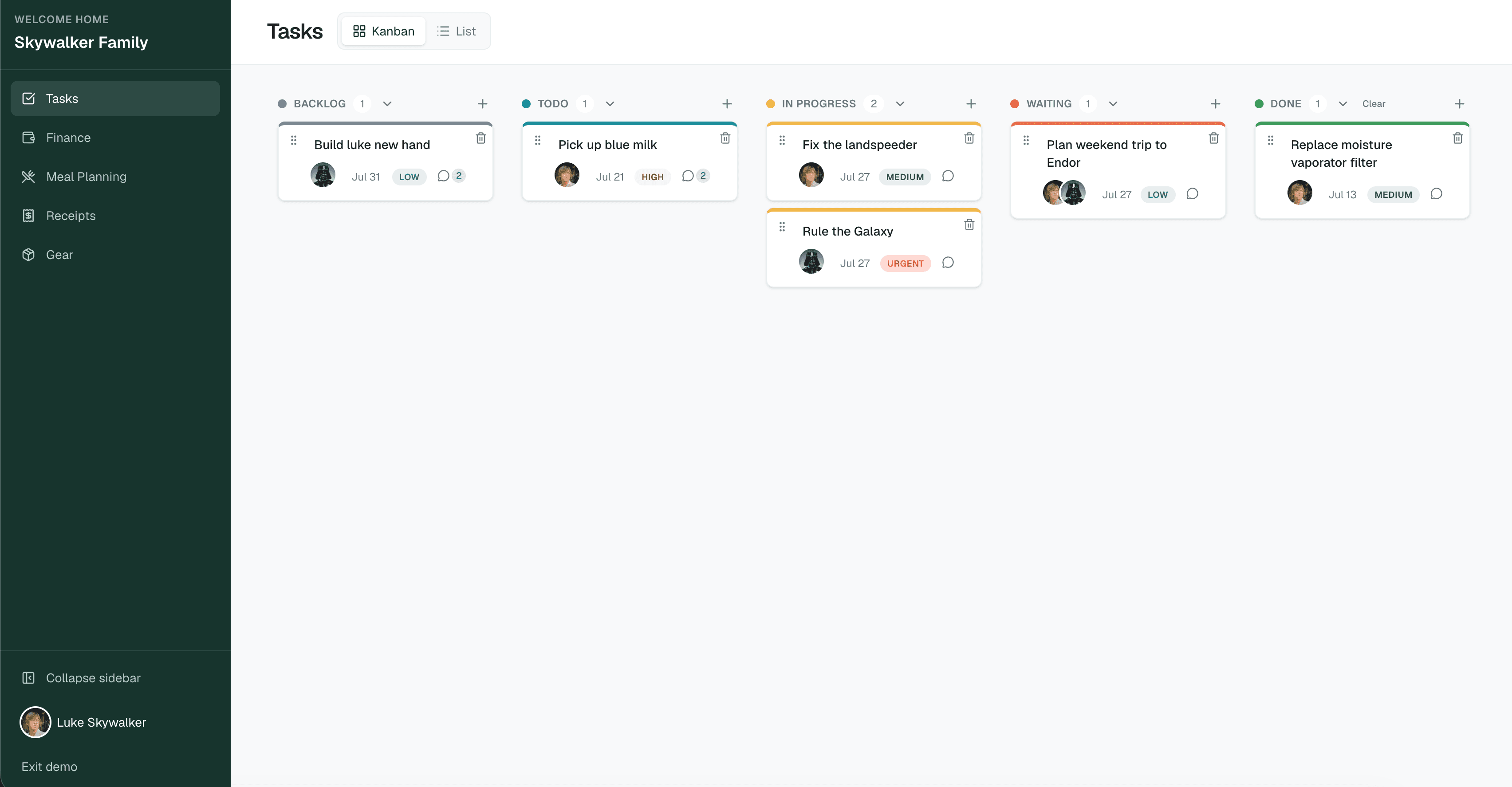 Life Manager Web Tool
